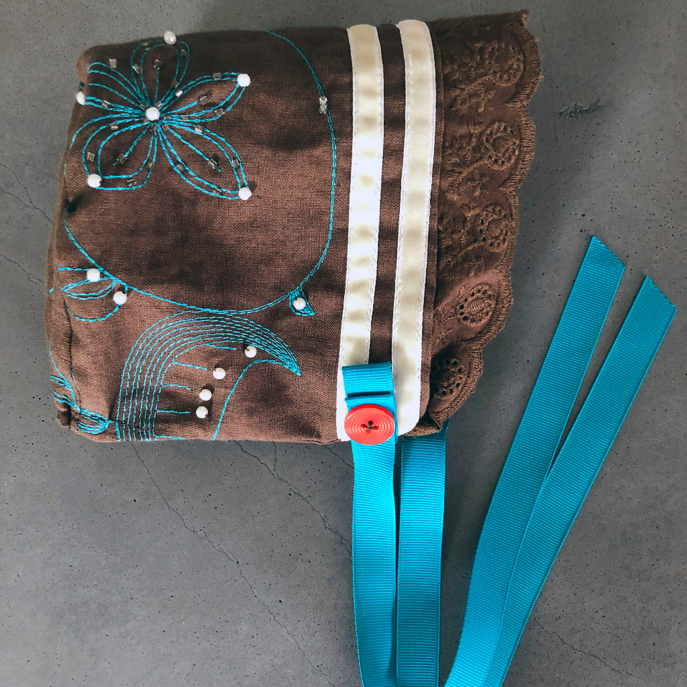 Handmade Bonnet from WD NY linen skirt